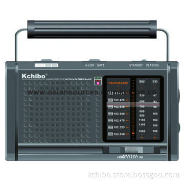 AM/FM Weather Warning Radio, Emergent Alarm Function, Illumination at Night, Unit Sized 206x62x17mm
